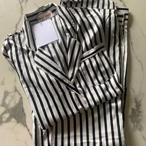 NWT Olivia Bon Halle striped pajama set size small